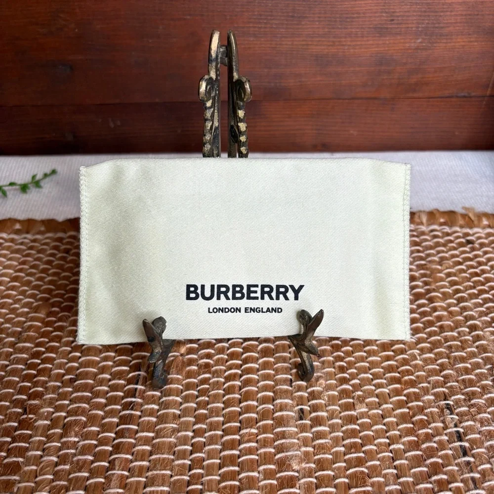 Burberry Classic Nova Check Leather Card Case Wallet Tan Red Black w/Dust Bag